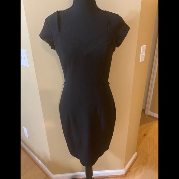 I.N. San Francisco black 50s pin up style dress with sweetheart neckline… - Picture 1 of 14